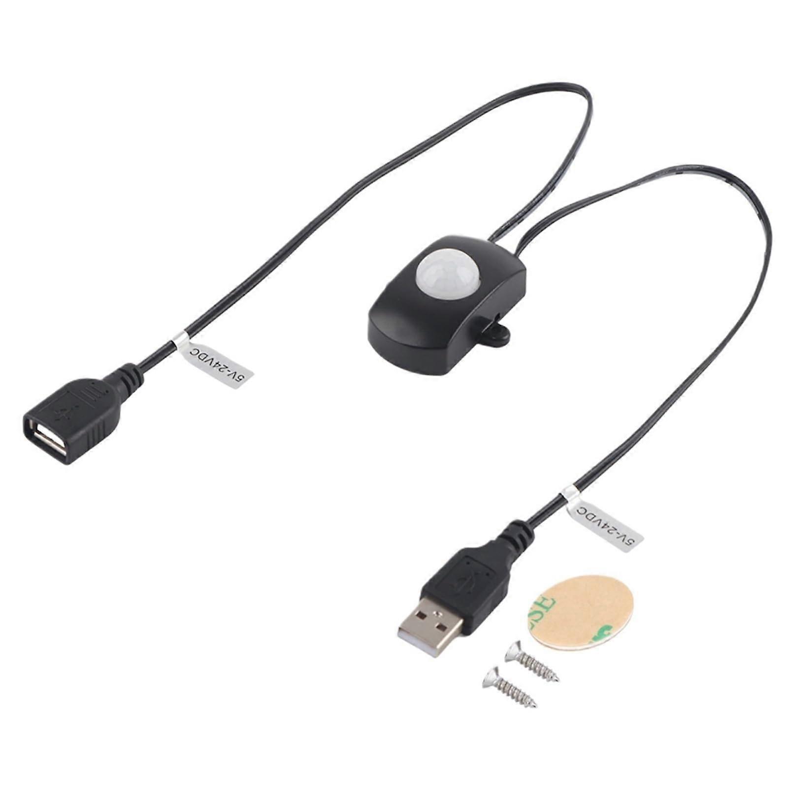 PIR Motion Sensor Switch 5‑24V USB Powered Smart Detector for LED Strip Automatic Light Control
