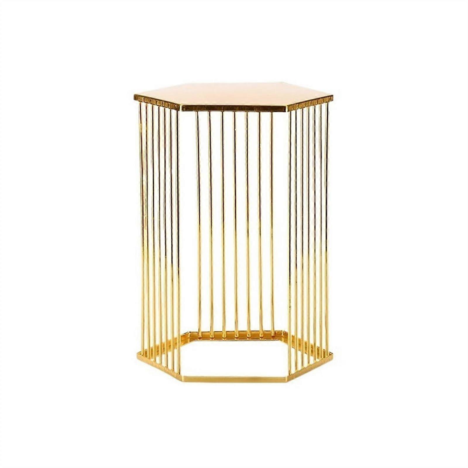 Tiered Dessert Stand with Sturdy Iron Frame, Hexagonal  Leg Cupcake Display for Afternoon Tea