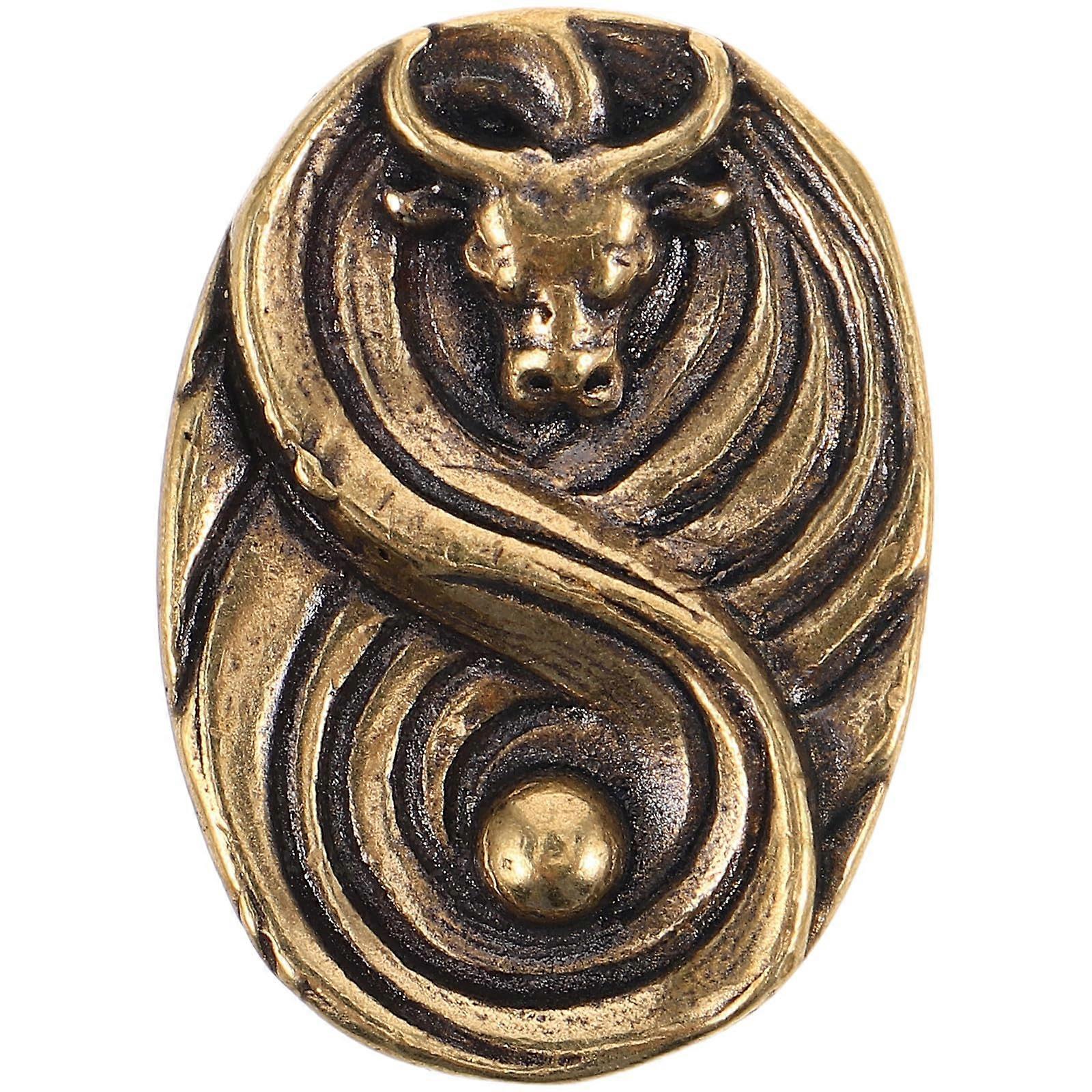 Brass Cabinet Pulls Vintage Bull Head Design Solid Brass Handle for Drawer and Wardrobe