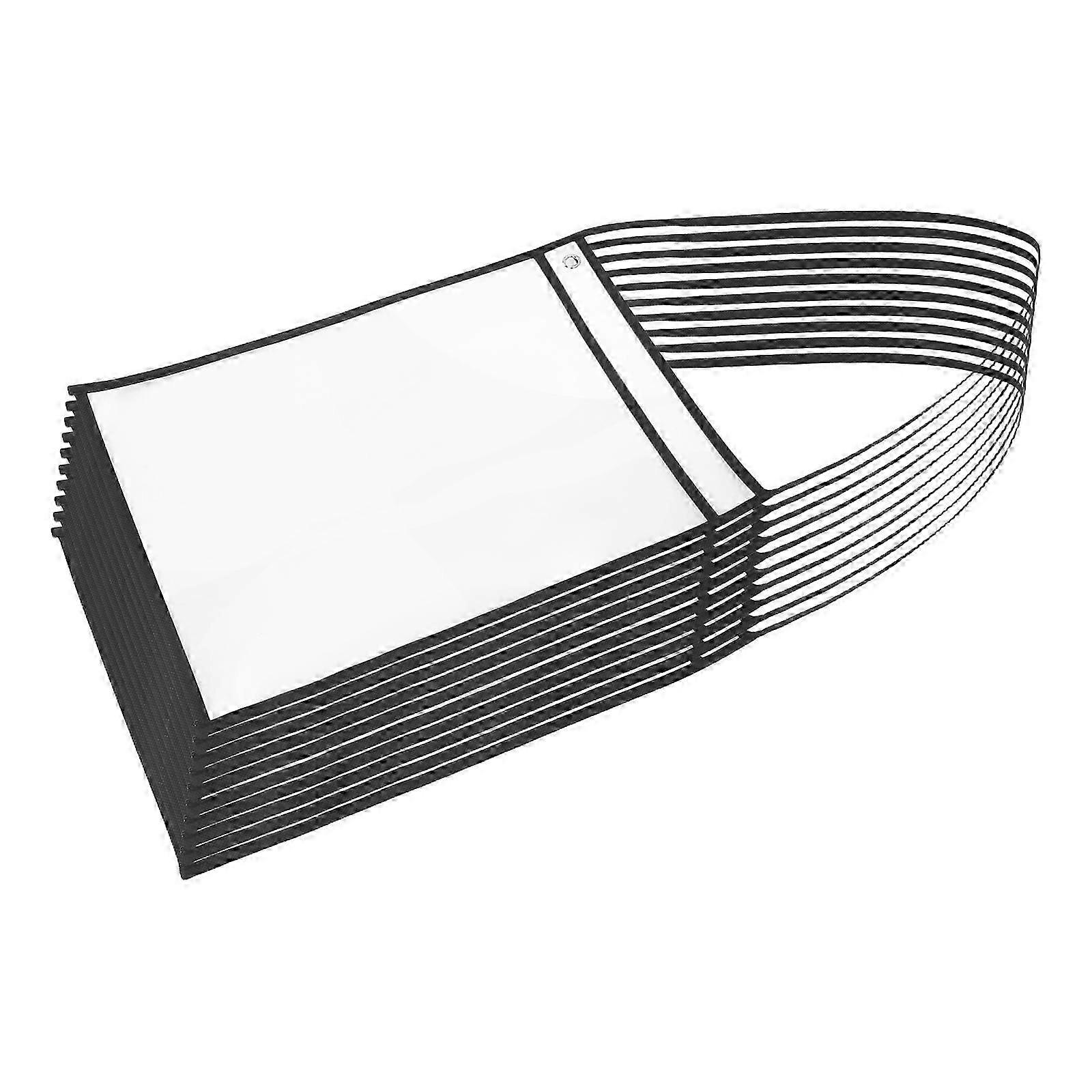 Black Plastic Job Ticket Holders Sleeves for Hanging Work Orders 40Pcs