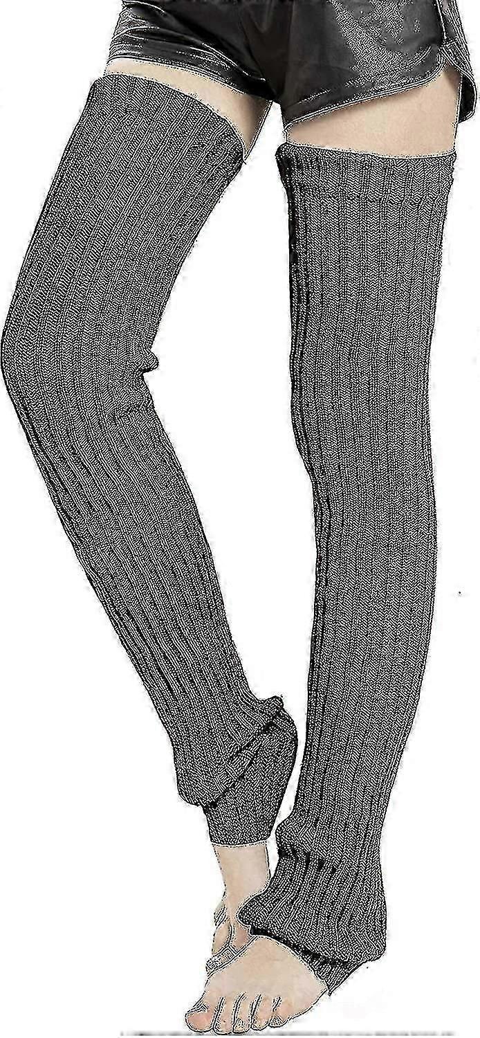Dames Winter Thick Knit Extra Long Thigh High Leg Warmers