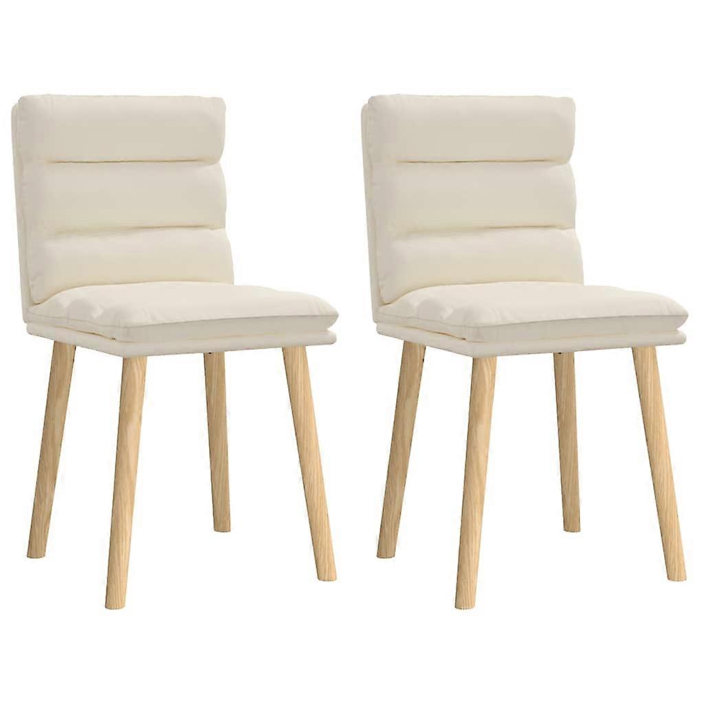 vidaXL Eetkamerstoelen 2 st linnen