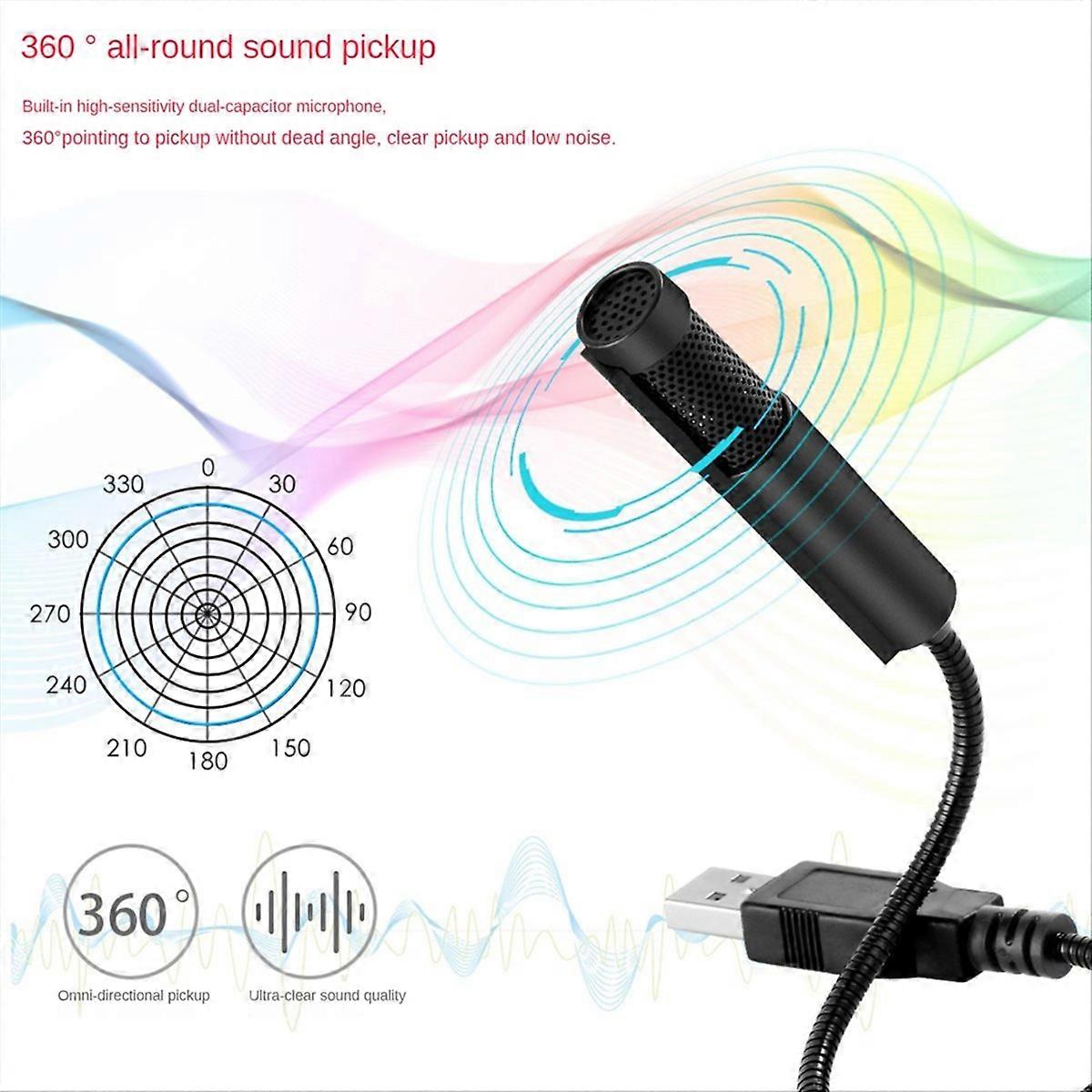 Mini USB Condenser Microphone, for Singing, Webcast, Online Teaching
