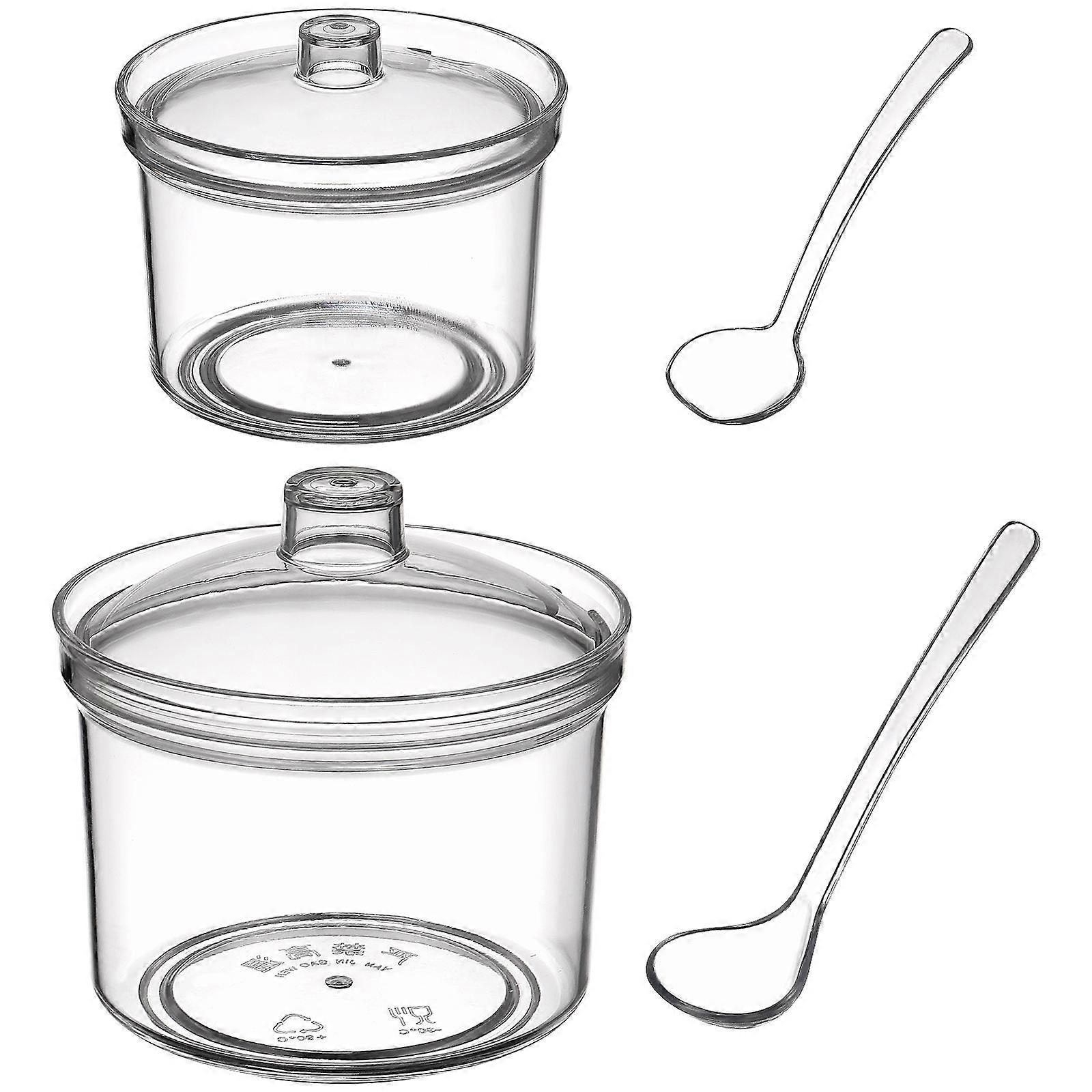 Acrylic Seasoning Jar Transparent for Storage 2Sets Kitchen Accessories