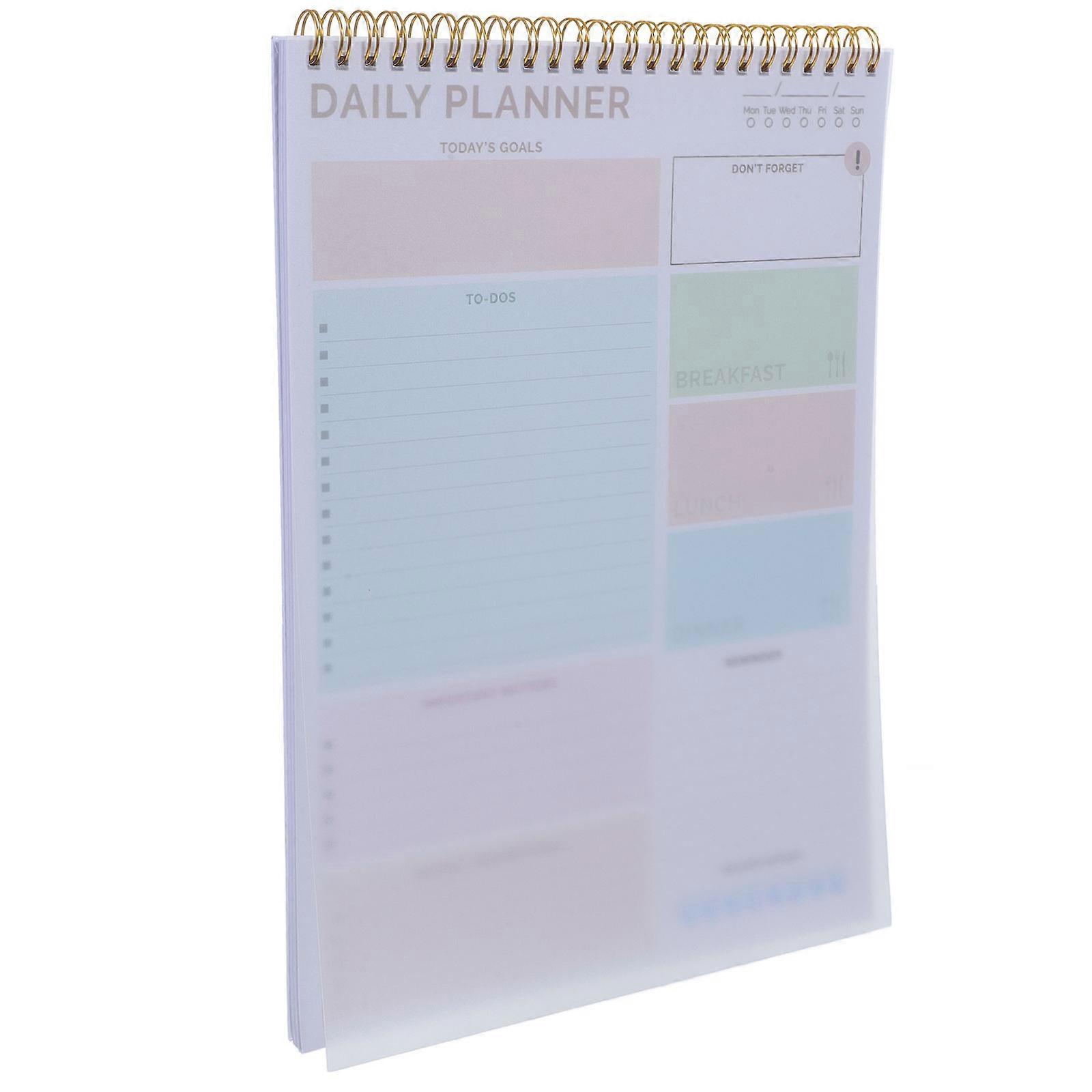 Daily Planner to Do List Notepad for Writing Use with Tear Off Schedule Sheets Pink