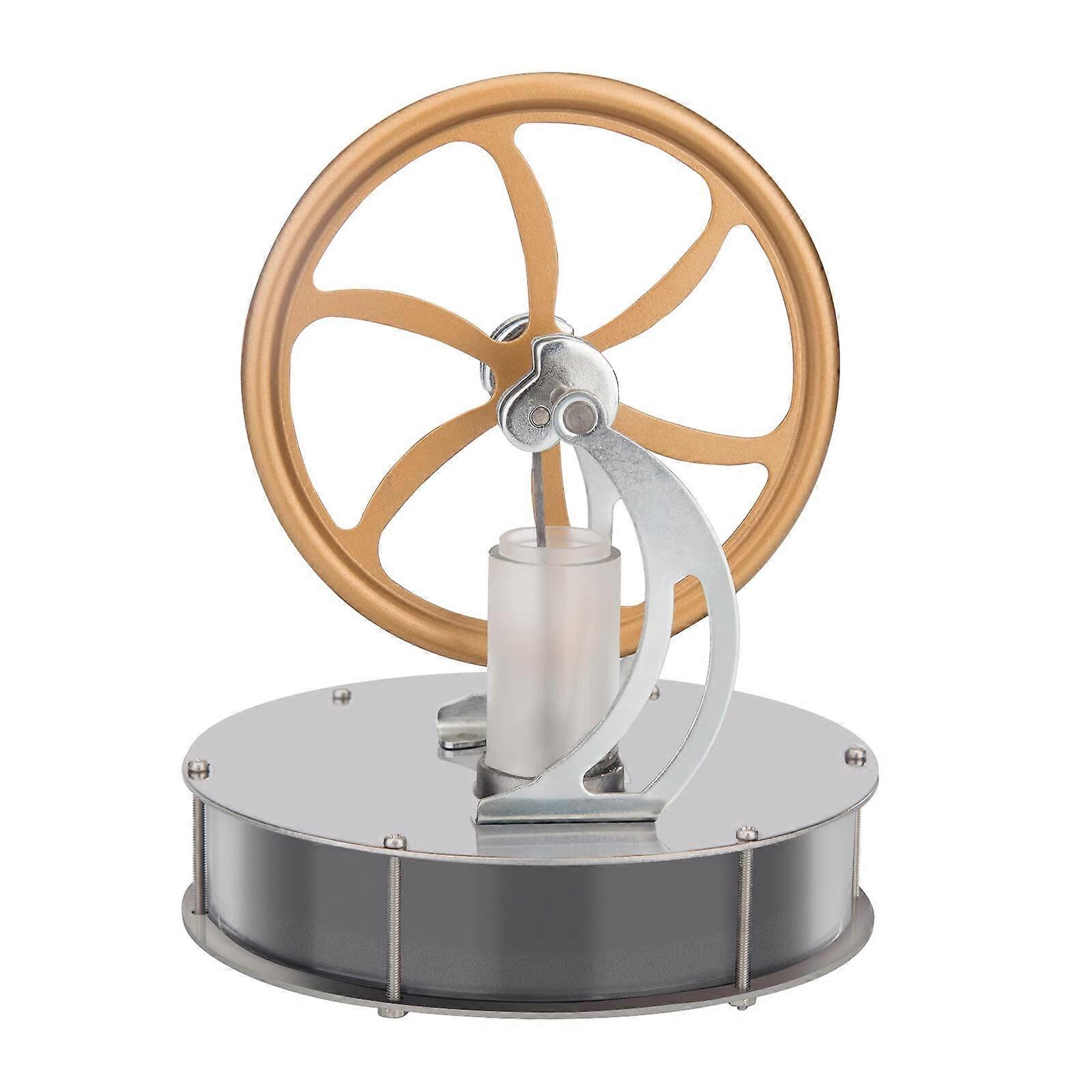 Stirling Engine Model Kit Stainless Steel Low Temperature Difference Flywheel Desktop Display