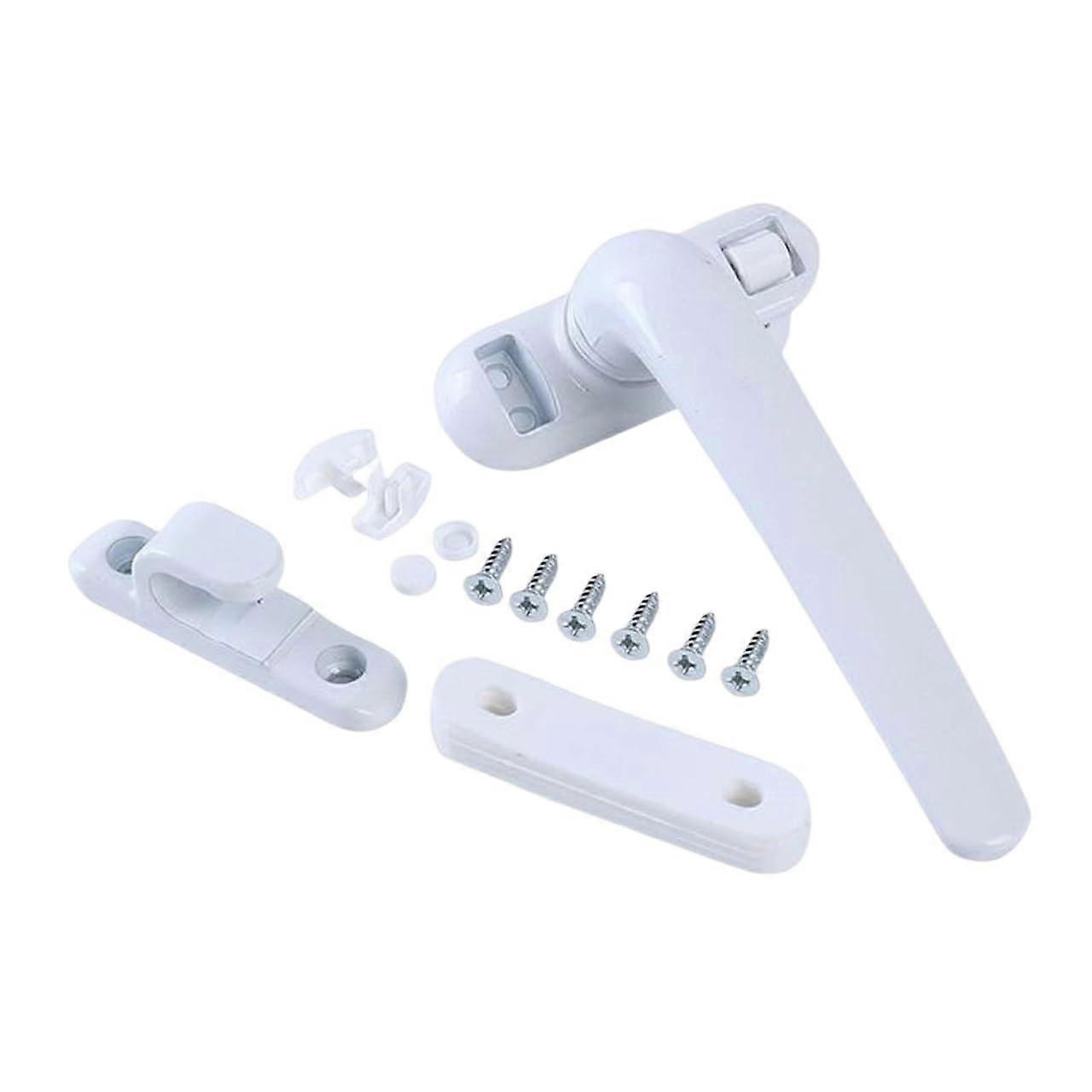 Window Handle Replacement White Aluminum Left Side Universal Precision Fit Easy Install Kit