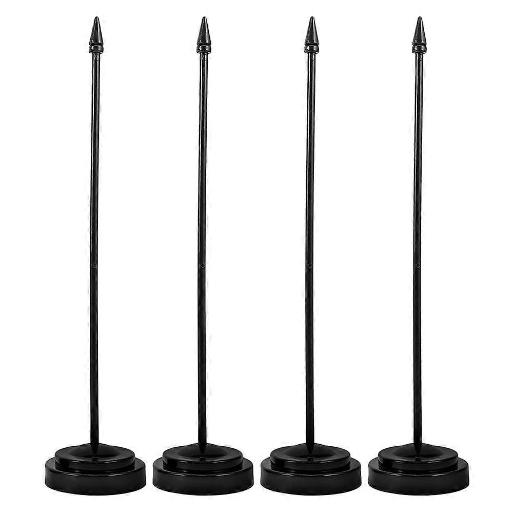 Indoor Flag Stand Plastic Flag Pole Base for Desk Display 4Pcs Set