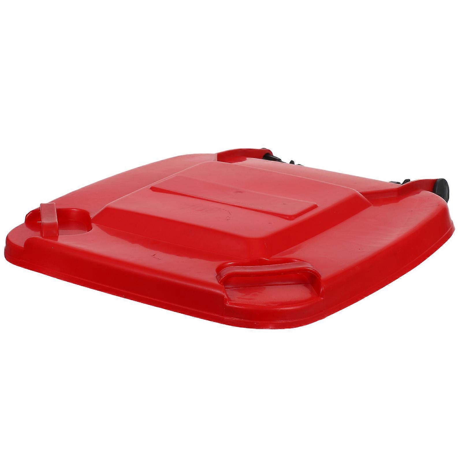 Red Plastic Trash Can Lid Replacement for Outdoor Garbage Bin 30L