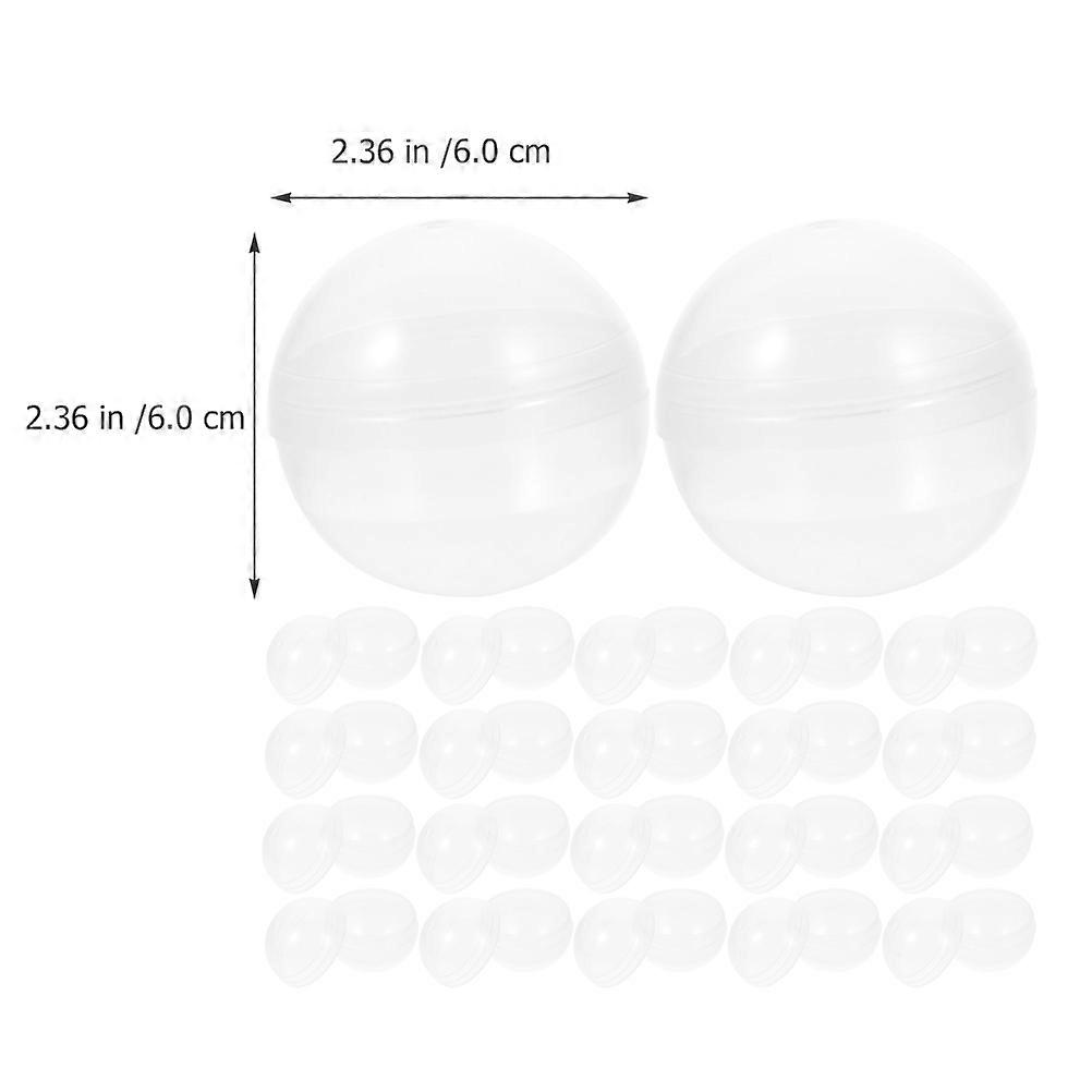 Vending Machine Round Capsules Clear Toy Capsules for Storage 50Pcs