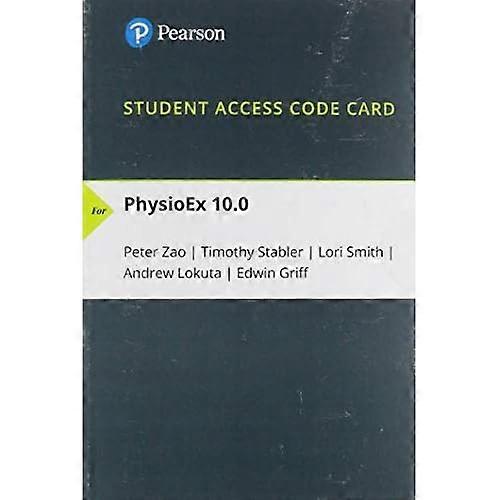 Website Access Code Card  for PhysioEx 10.0:  Laboratory Simulations in  Physiology