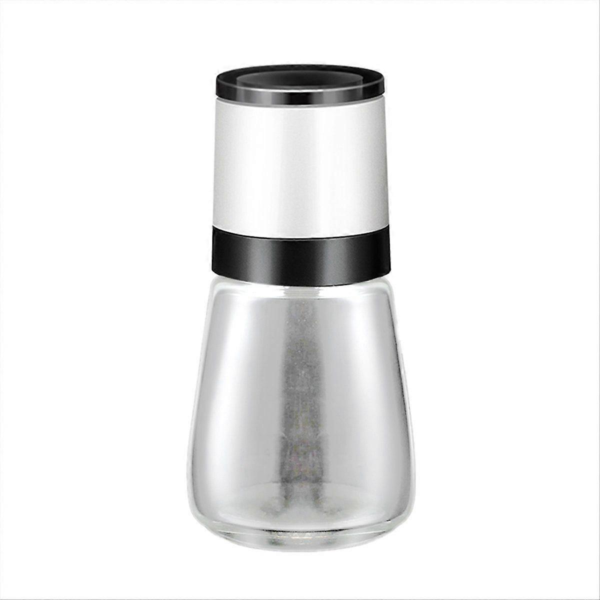 Manual Salt Pepper Grinder Transparent Grinder Kitchen Gadgets White