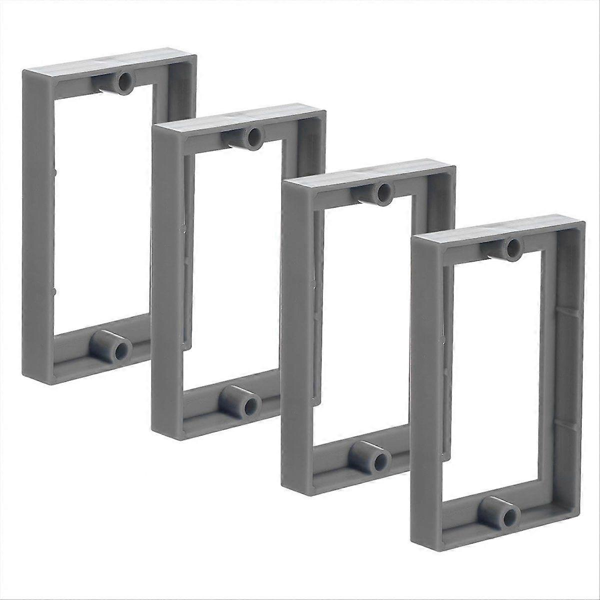 4Pcs Single Gang Outlet Box Extender,Electrical Outlet Extender Gray
