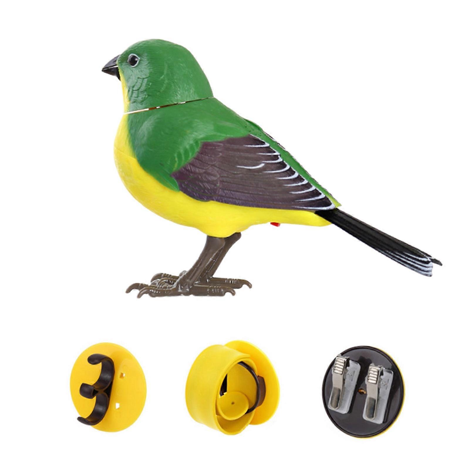 Electric Simulation Bird Toy with 3 Standing Base Sound Motion Activated Simulation Bird Interactive