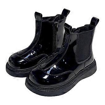 Kids Ankle Booties, Non-Slip Sole, Comfortable School Shoes for Boys & Girls, Toddler Boots, Z03 Black, 5.5–6 Years