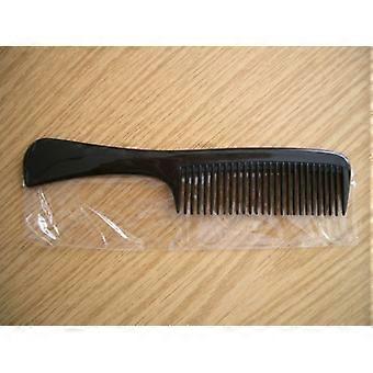 Black Small Handle Detangling Hair Comb for Thick or Curly Hair with Secure Grip Travel Size