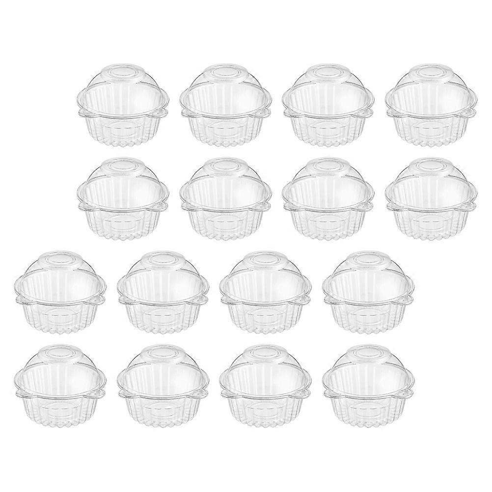 60Pcs Cake Boxes Plastic Dessert Boxes Disposable Cake Cases Preservation Boxes