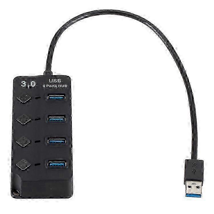 4-Port USB 3.0 High-Speed Multi-Function Dock with Switch, Suitable for PCs and Laptops,z