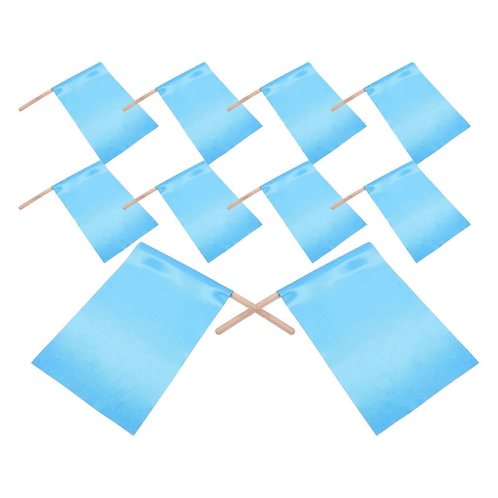 Small Solid Color Flags for Decoration with 10Pcs Blue Celebration Flags