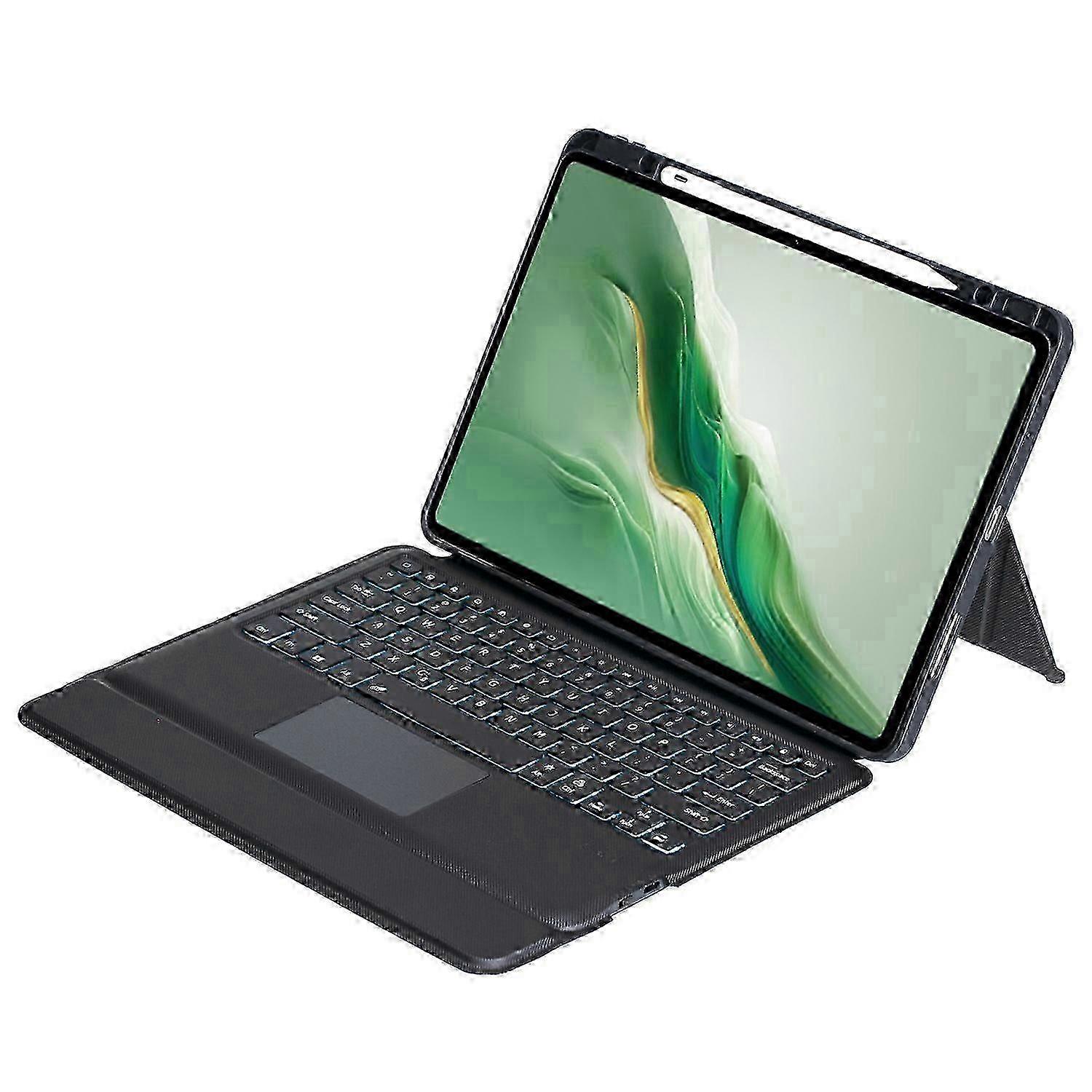 For Honor Magicpad 2 13 Tablet: Leather Case Cover, Backlit Touchpad & Bluetooth Keyboard