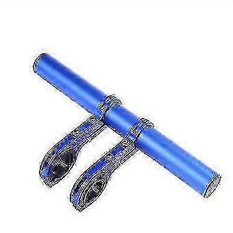 20cm Aluminum Alloy Bike Handlebar Extender with Double Mount Holder for Mountain Bikes - Blue