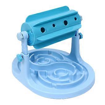 Leaking Food Toy Roller for Slow Eating Feeder 2Pcs Blue ABS