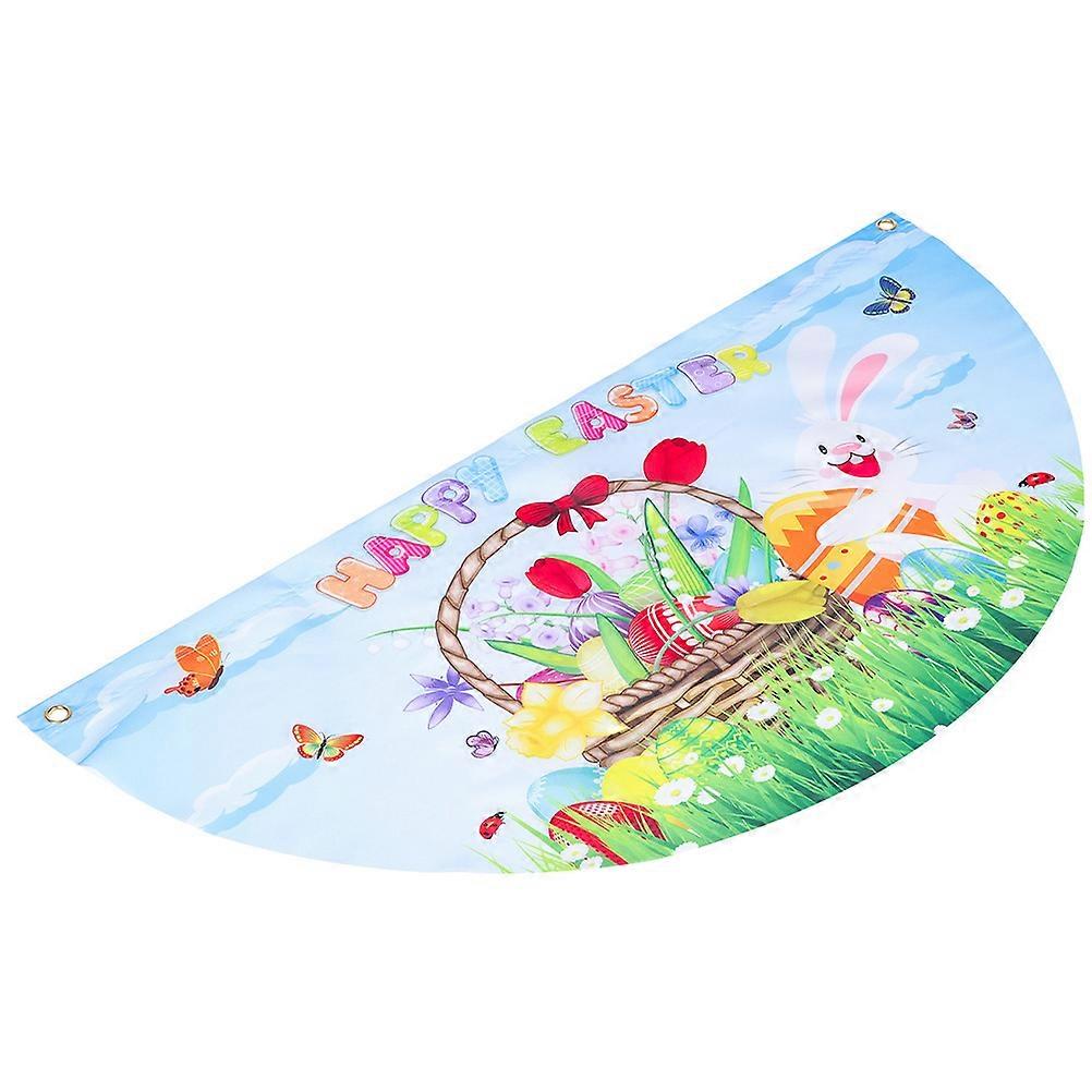Hanging Flag Festive Design Easter Multi 90X45CM Screen Printing Technology 1Pcs