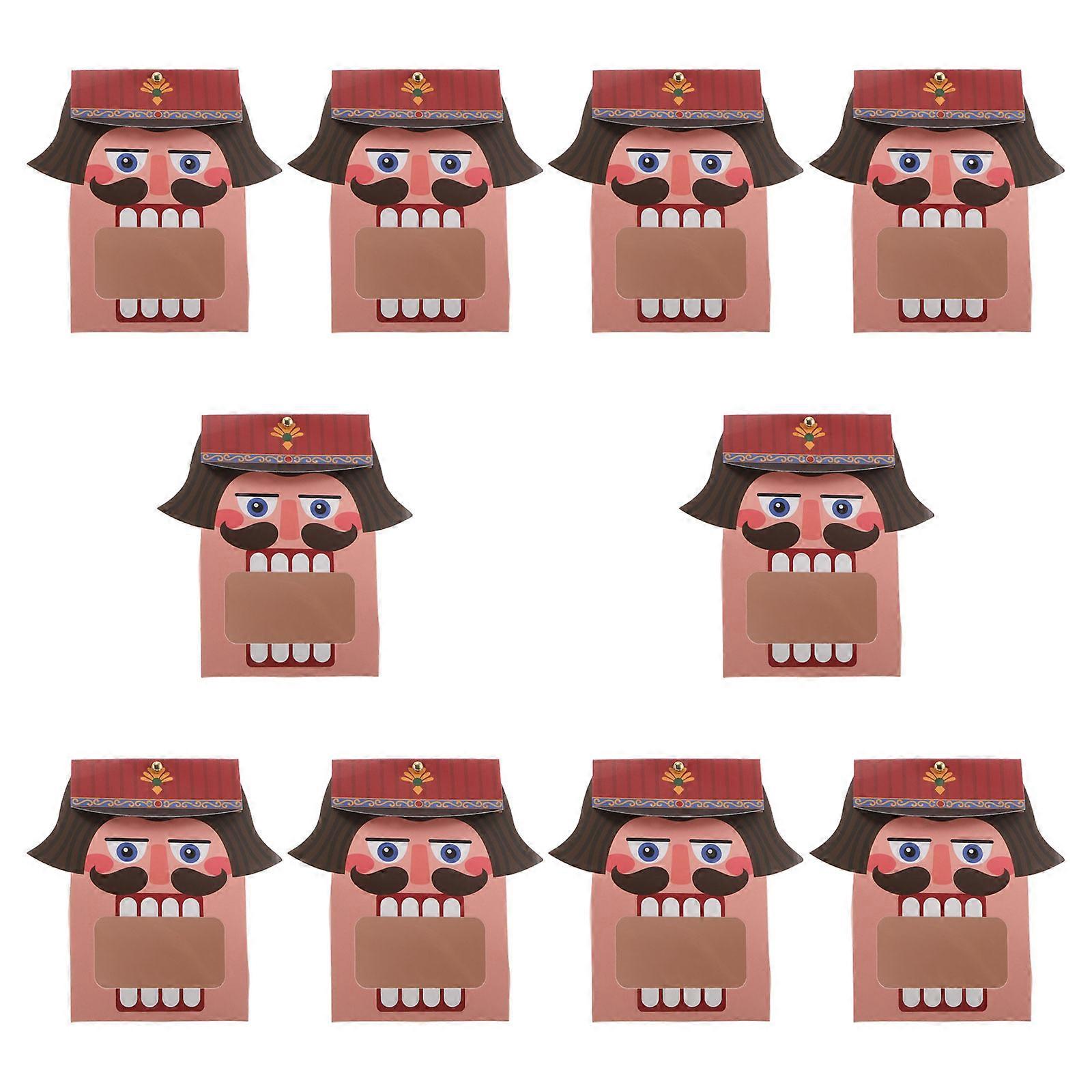 Christmas Cookie Boxes Nutcracker Large Cookie Boxes with Window 10Pcs