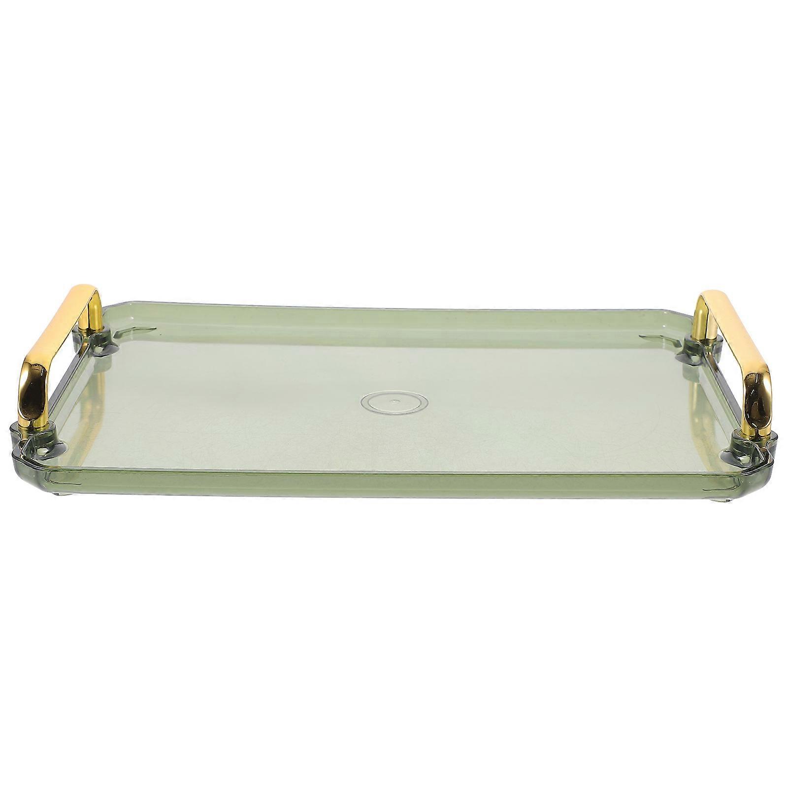 Long Rectangular Tray for Use Food Serving Tray with Dual Handle