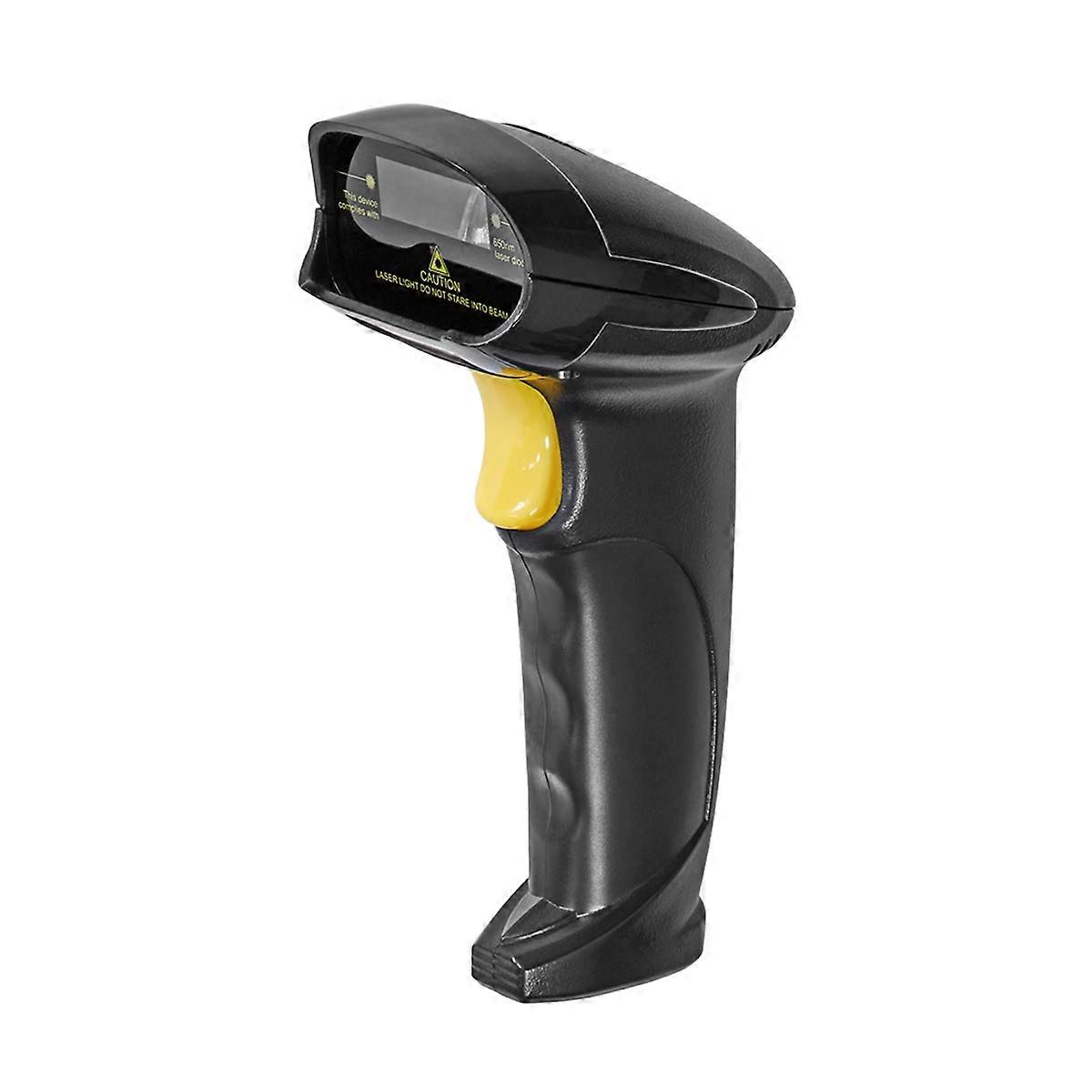 Wireless Laser Barcode and QR Code Reader Long Range 50m, Black
