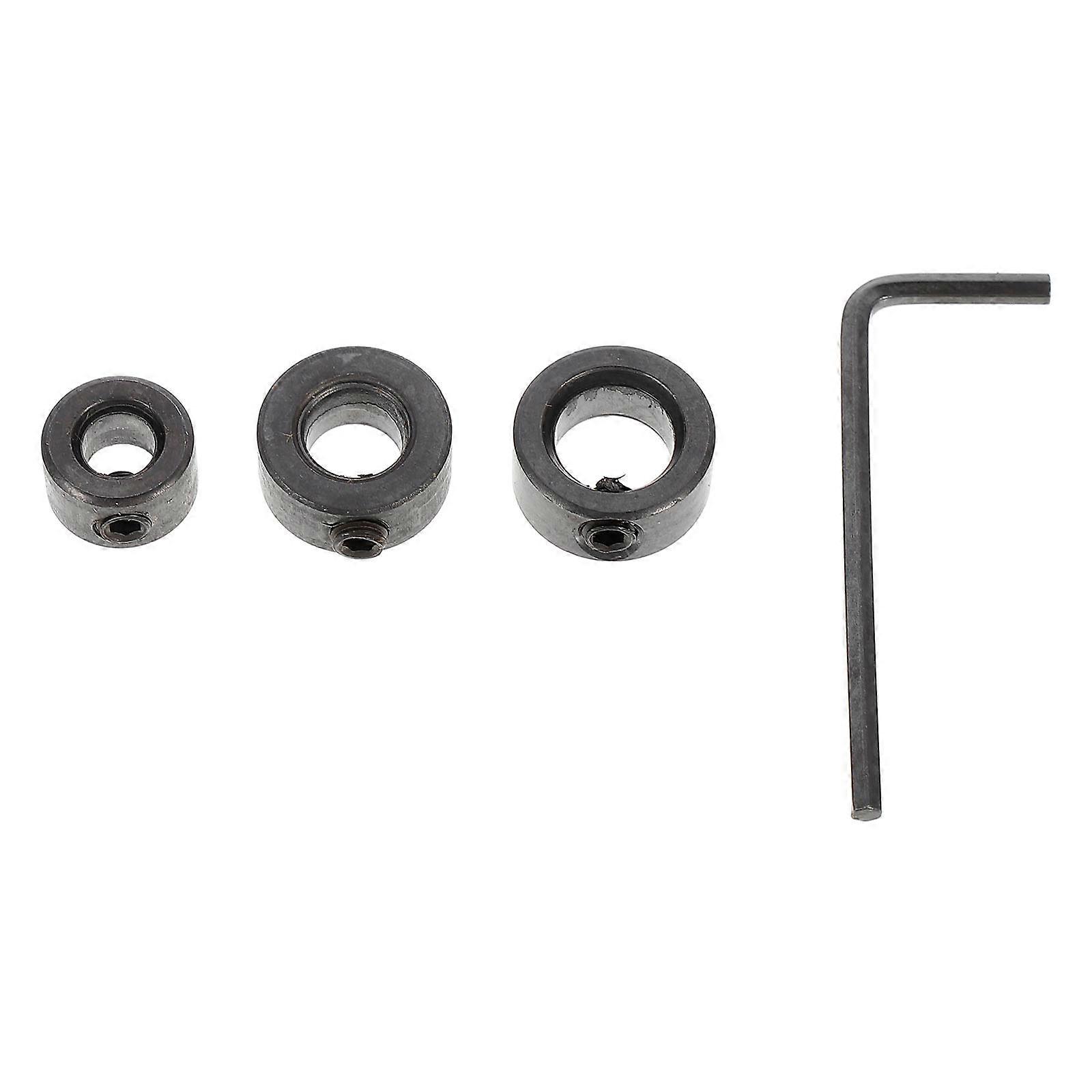 Metal Drill Bit Ring Drill Depth Stop Collar 1Set with Spanner Included