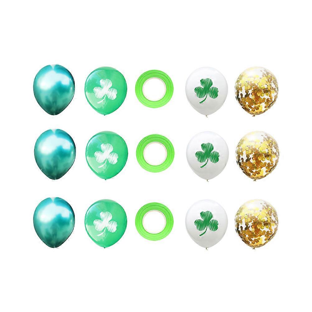 Saint Patrick Day Clover Balloons Kit for Party 1Set Assorted