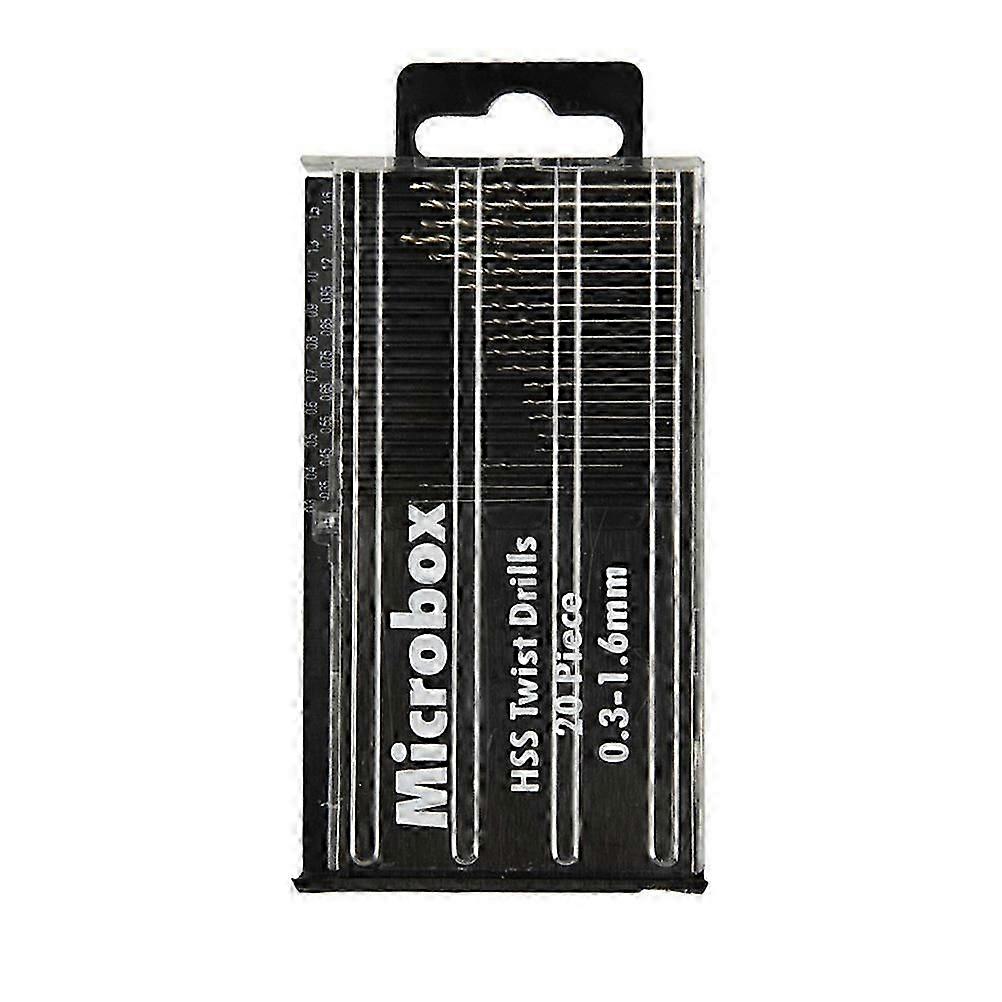 Mini Drill Bit Drill Set for Drilling 20Pcs Silver Case