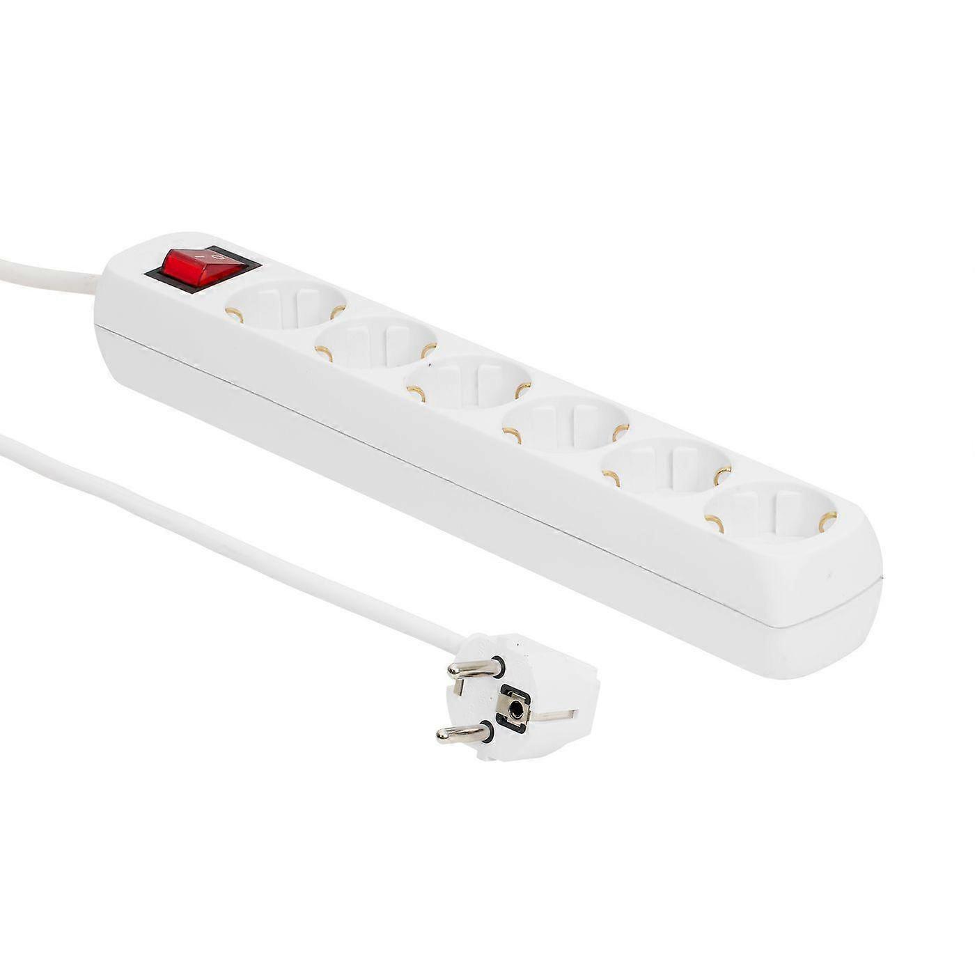 MicroConnect 6-way Schuko Socket 3M White