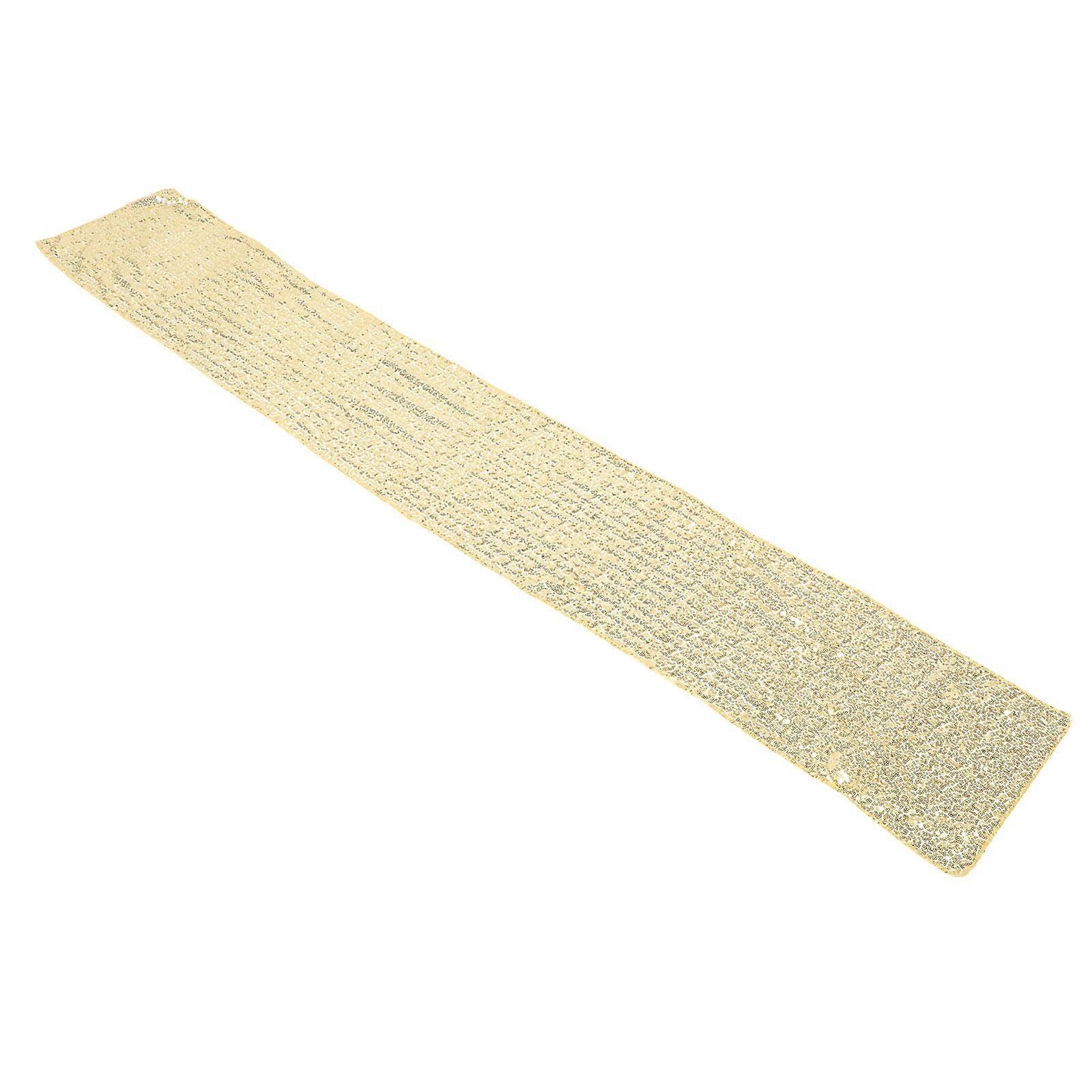 Wedding Table Runner with Golden Sequins for Decoration