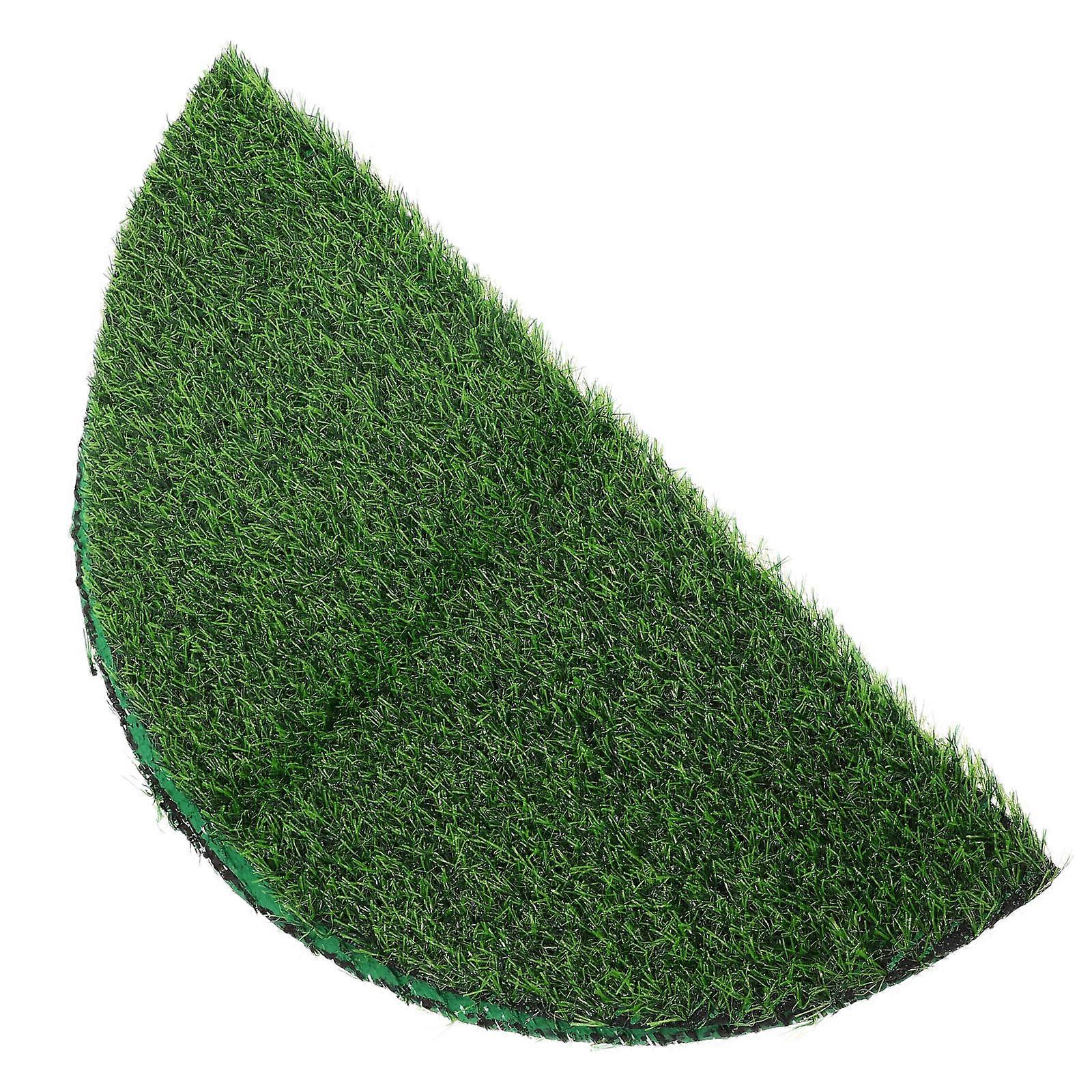 Simulated Grass Round Table Mat Green Artificial Tabletop Grass Mat Decor