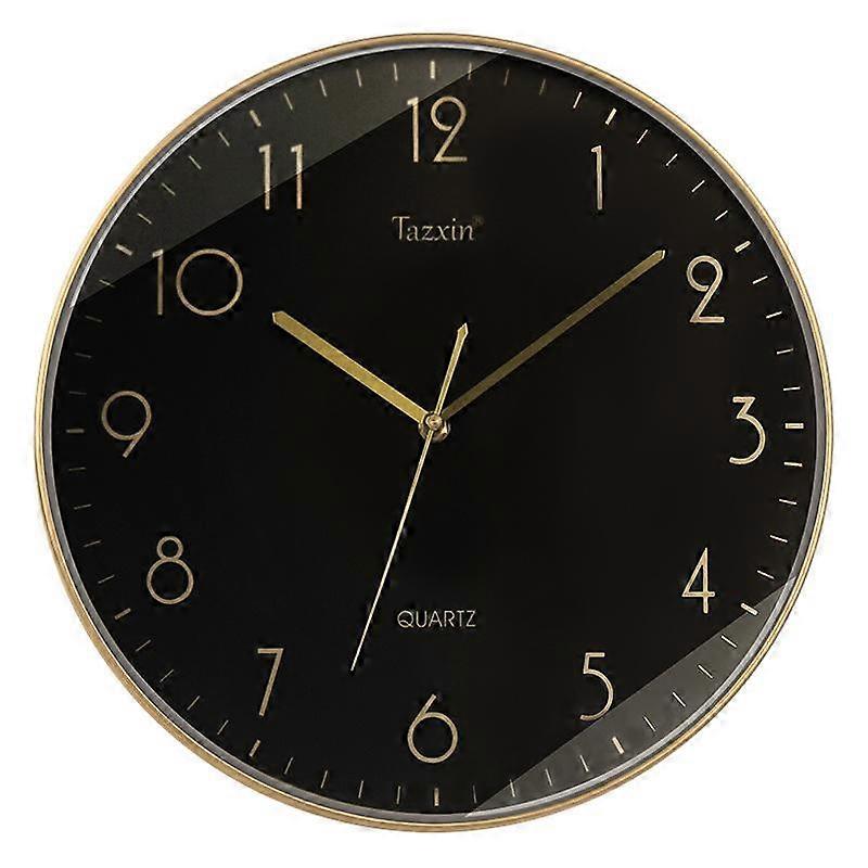 12 Inch No Drill Wall Clock Black Bottom