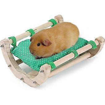 Eekhoorn Houten Sofa Shaker Hamster Winter Warm Katoenen Nest (Groen)