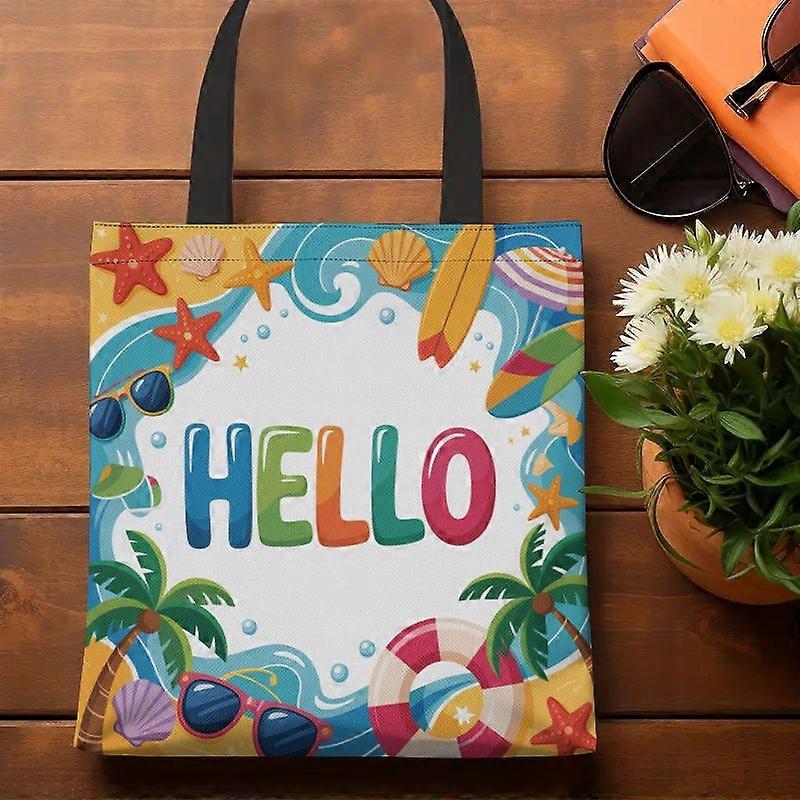1 sac fourre-tout Hello Beach Vibes, idéal pour les vacances d'été, la plage, les fêtes à la piscine et le quotidien - Spacieux - Coast-Rpolk