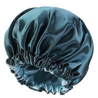 Satin Bonnet Silk Bonnet Hair Bonnet for Sleeping-Slouchy Beanie Hat Satin Sleep Cap for Women's Natural & Curly Hair(Blue Zircon)