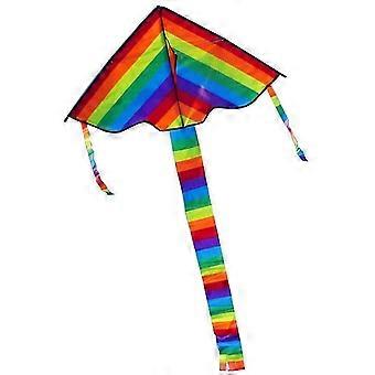 Colorful Rainbow Kite, Long Tail Outdoor Flying Toys, Children Kids Adults Great Beginners Kite