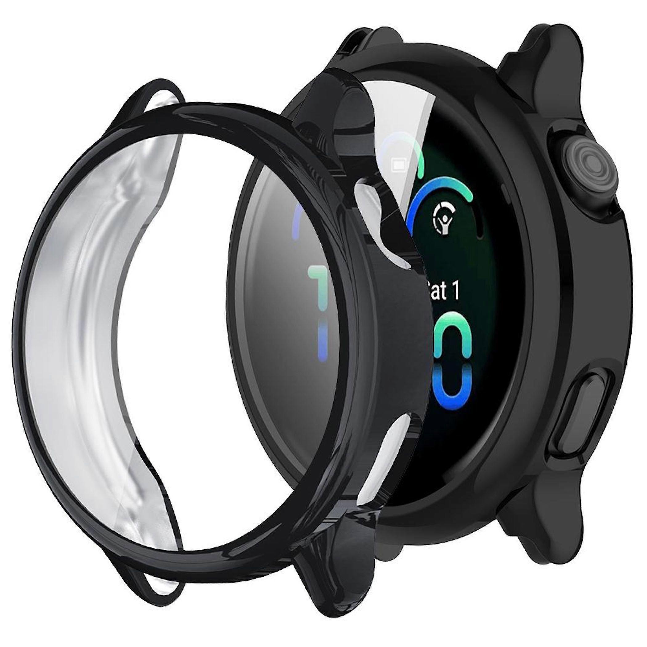 For Garmin Vivoactive 6 Electroplated Full Cover TPU Protective Case Black