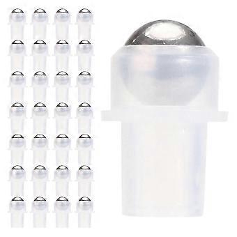 Raindrops 60 Stück Metall-Rollkugeln für ätherische Öle, Ersatz für 16-Zahn-Roller für Lippenöl- und Parfümflaschen mit Kunststoffeinsätzen