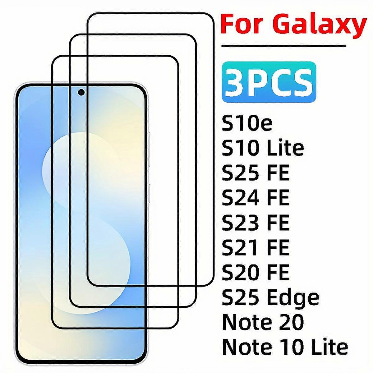 Tempered Glass Screen Protector 3-Pack, Full Coverage High Definition, Easy Install, for Select Smartphone Models
