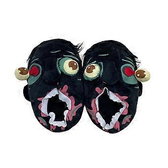 Funny Zombie Cartoon Plush Slippers Warm Winter House Slipper Shoes | Cozy Indoor Footwear with Scary 3D Face Design | Fluffy Cotton Material, Soft An
