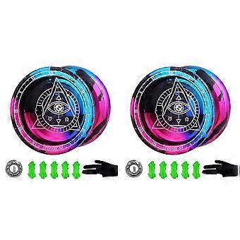 2X LESHARE Yoyo Magic Yoyo Professionel Konkurrenceniveau YOYO Kugle Enkelt Metallegering YOYO Kugle