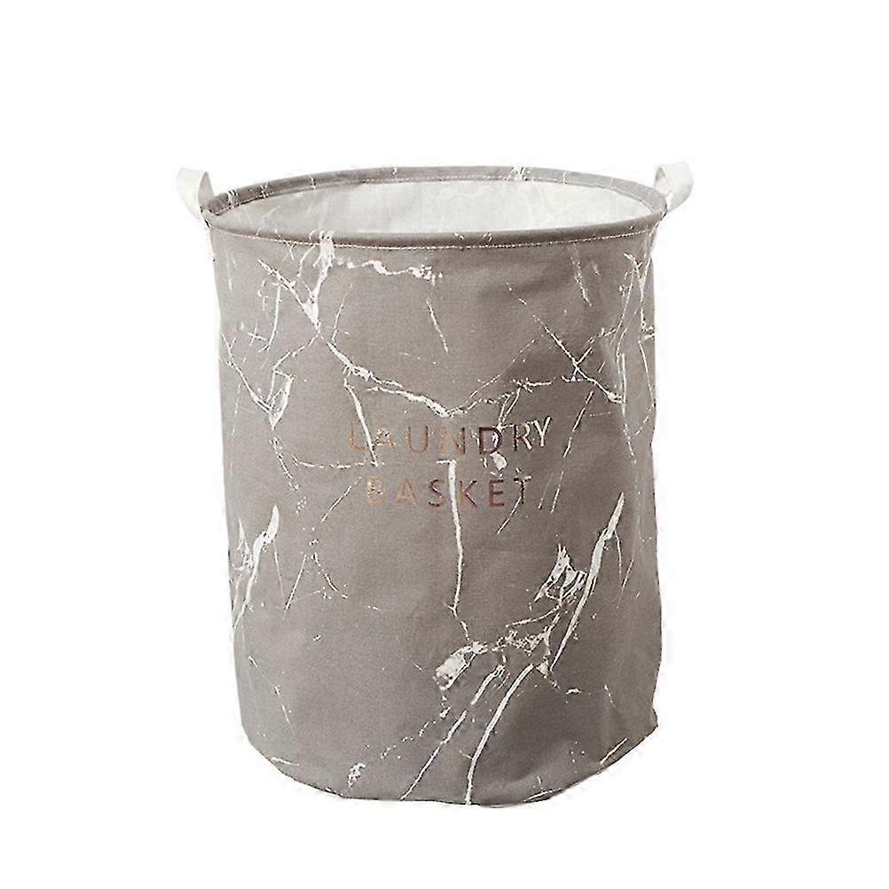 Folding Marble Pattern Printed Laundry Basket for Holding Laundry