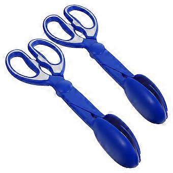 Pet Supplies Dog Poop Scooper Scissor Shaped Plastic Pet Waste Removal for Outdoor Walks Blue 2Pcs