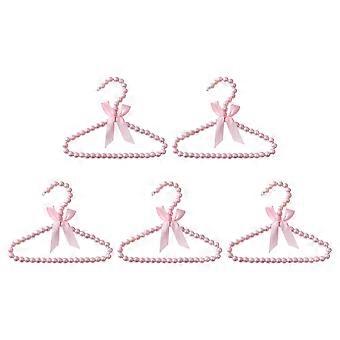 Små plastkleshengere til utstilling av kjæledyrklær, 15 stk., rosa