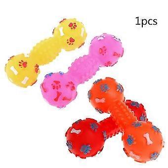 Pet Dog Interactive Toys Cute Squeaky Dumbbell Toys for Cat Interactive Toy Dog Chew Toy for Pet Dog Puppy Training Play